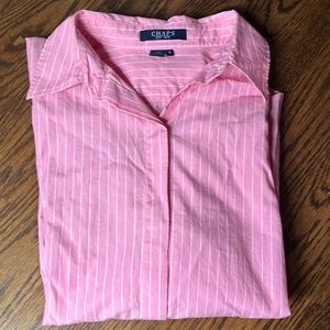 NWOT Women’s small Chaps pink collared shirt